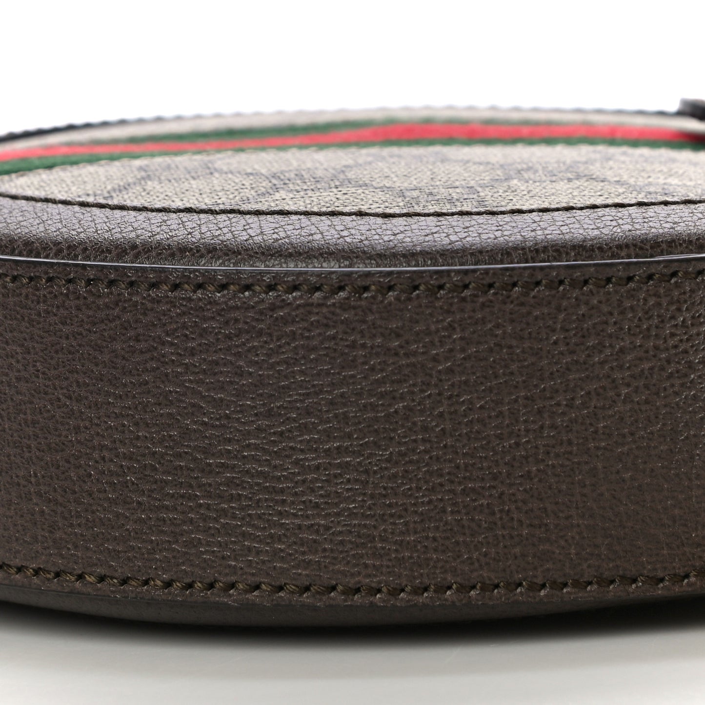 GG Supreme Monogram Web Mini Ophidia Round Shoulder Bag Brown