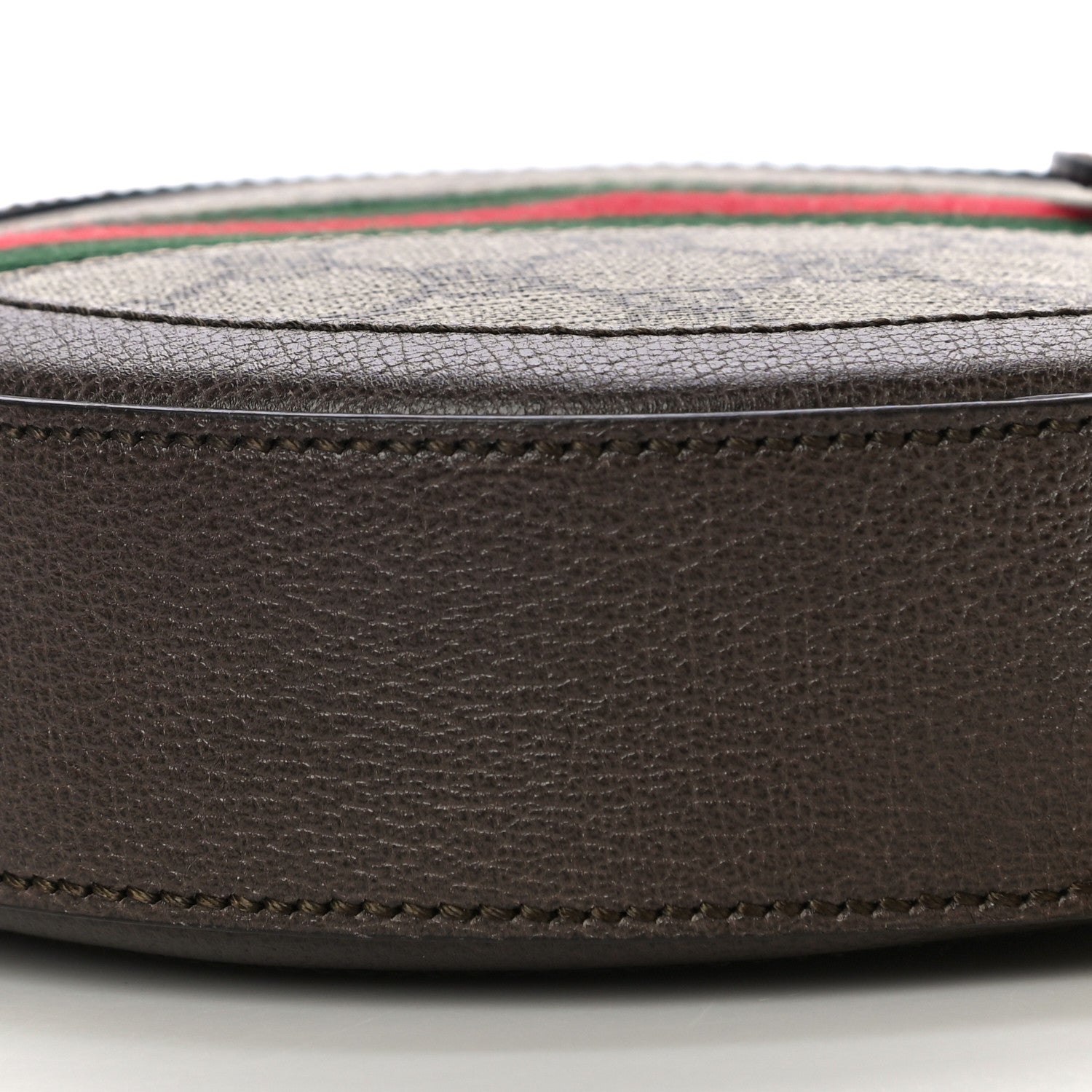 Gucci GG Supreme Monogram Web Mini Ophidia Round Shoulder Bag Brown 10 of 11