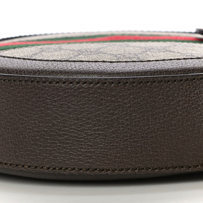 Gucci GG Supreme Monogram Web Mini Ophidia Round Shoulder Bag Brown 10 of 11