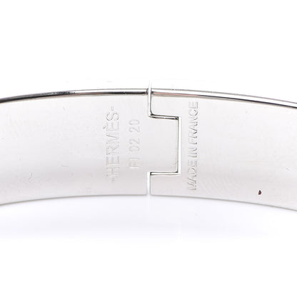 Hermes Enamel Printed Narrow Couvertures et Tenues de Jour Clic Clac H Bracelet PM Color Patch 4 of 5