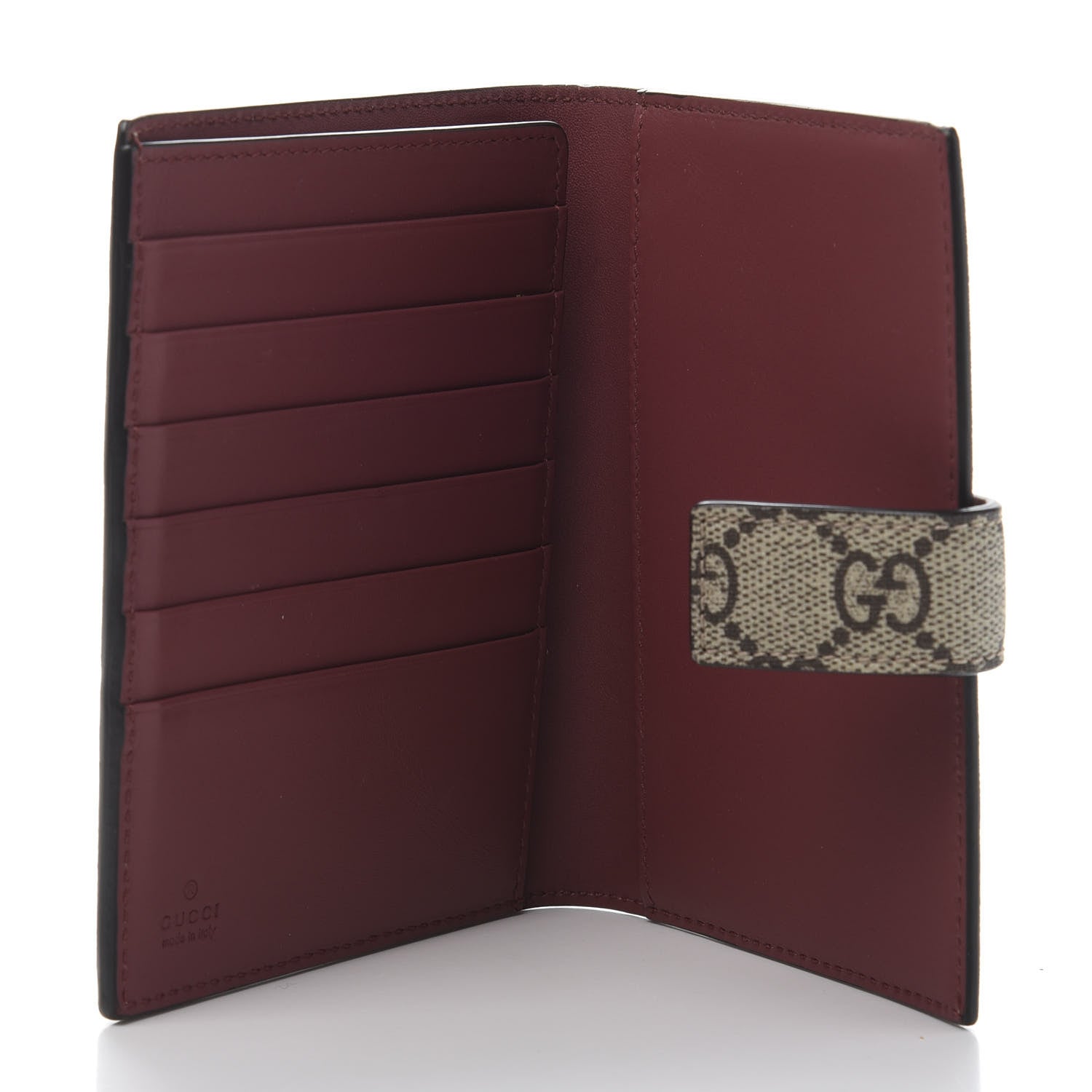 Gucci GG Supreme Monogram Blooms Passport Case Beige Multicolor Dry Rose 5 of 7