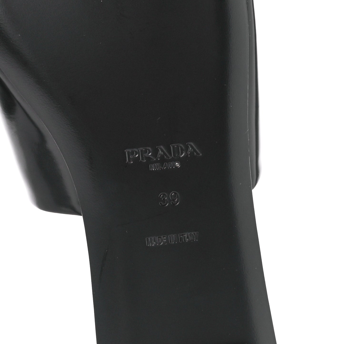 Spazzolato Metal Triangle Logo 5mm Slide Sandals 39 Black
