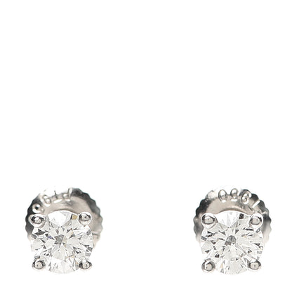 Tiffany Platinum Diamond .60ctw Solitaire Earrings 1 of 6