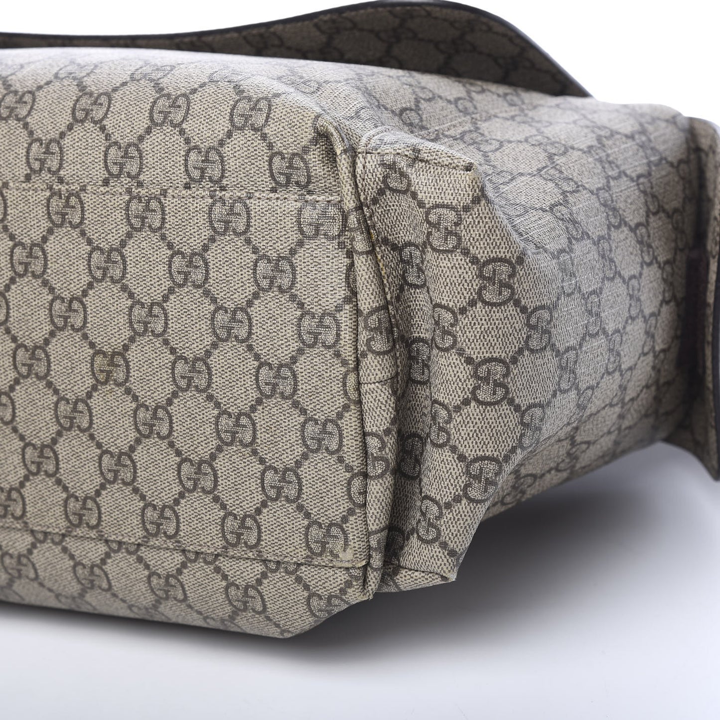 GG Plus Monogram Messenger Diaper Bag Dark Brown
