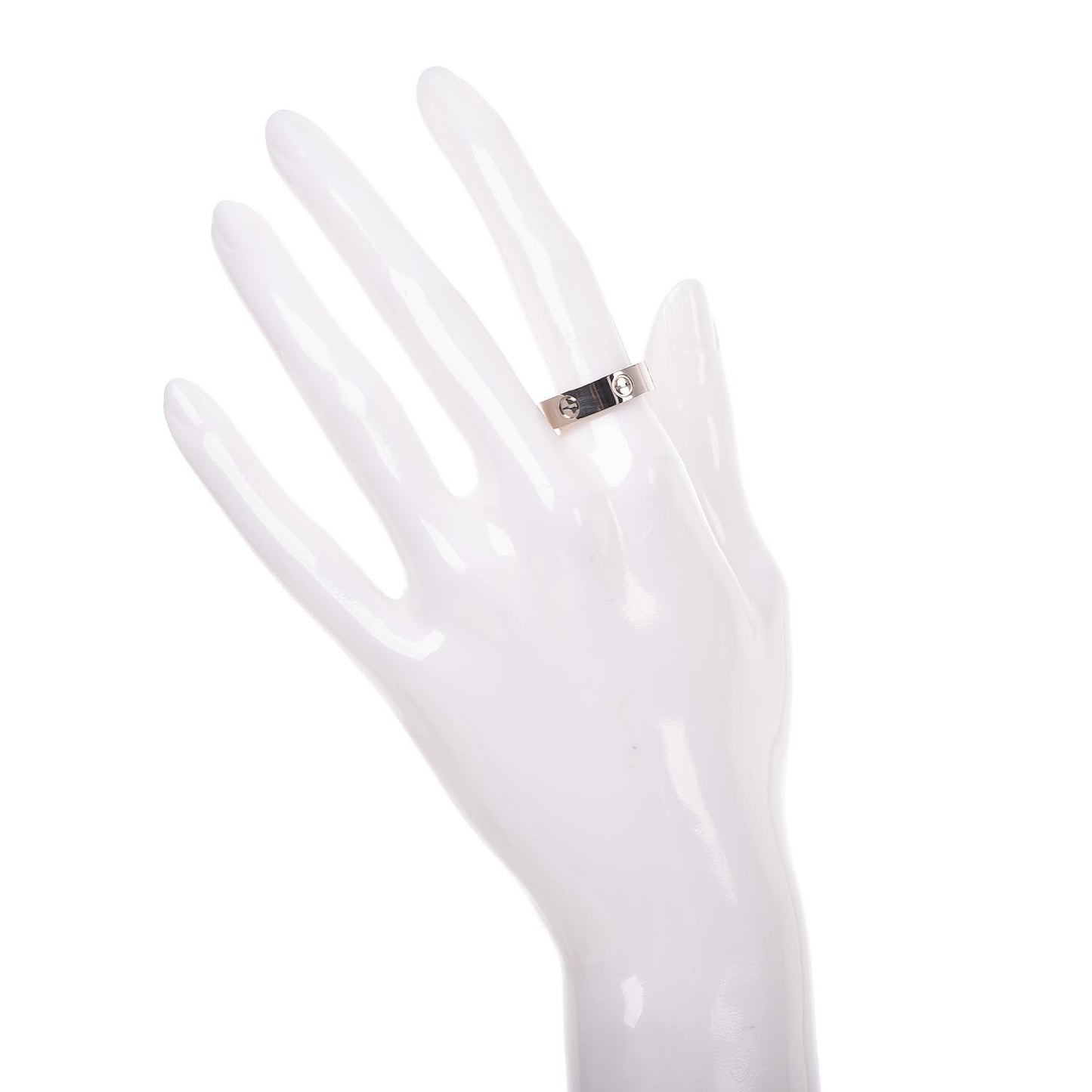 18K White Gold 5.5mm LOVE Ring 55 7.25