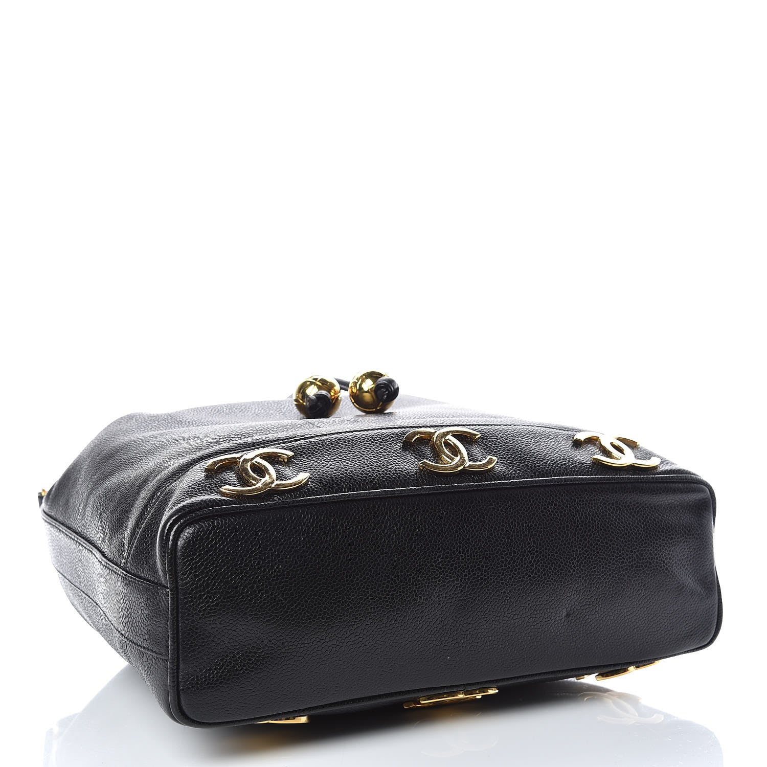 Chanel Caviar CC Drawstring Shoulder Bag Black 5 of 12
