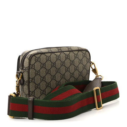 Gucci GG Supreme Monogram Web Mini Ophidia Bag Beige Ebony 3 of 10