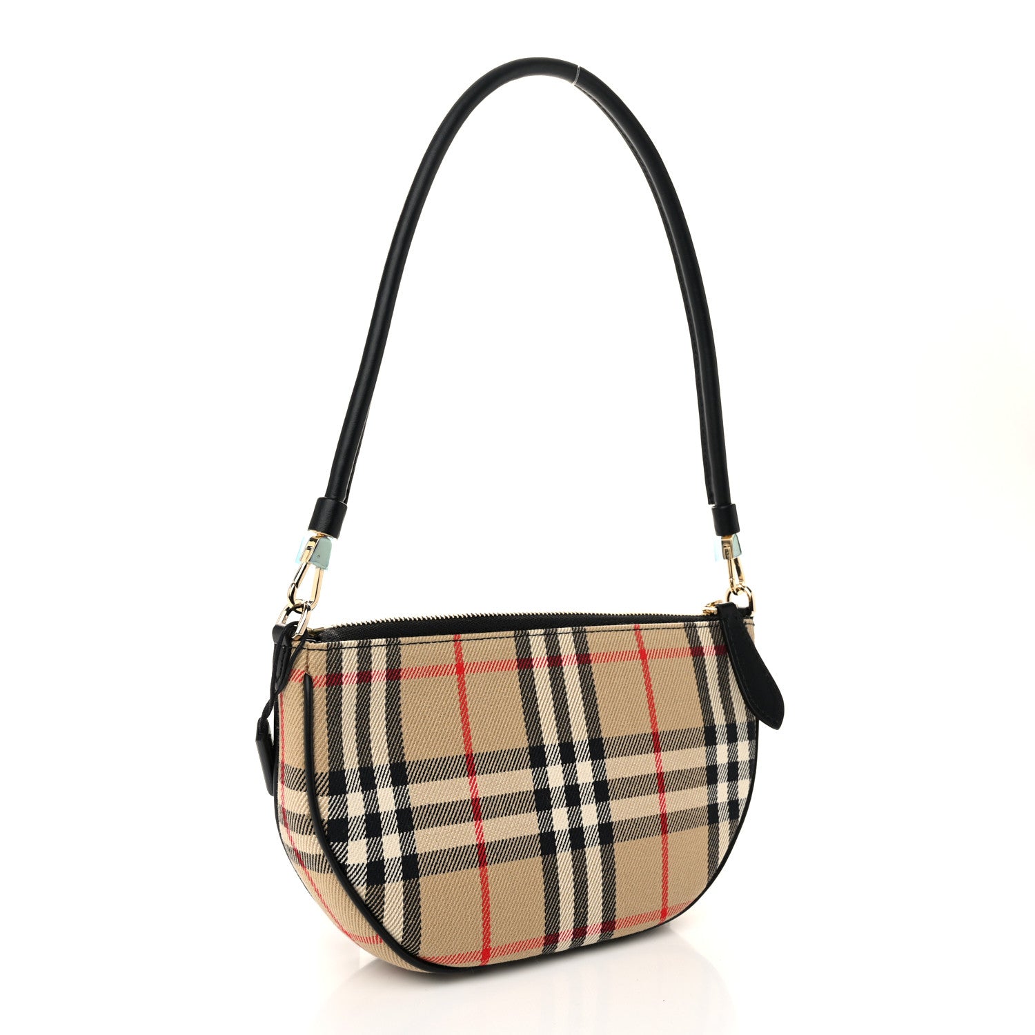 Burberry Vintage Check Calfskin Olympia Slim Pouch Archive Beige 3 of 10
