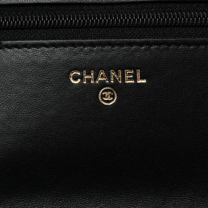 Chanel Lambskin Quilted Trendy CC Wallet On Chain WOC Black 6 of 12