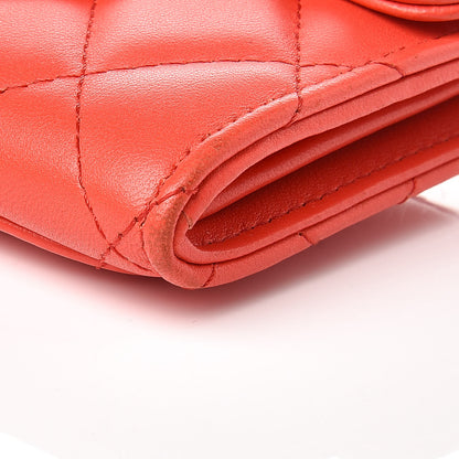 Chanel Lambskin Quilted Card Holder Red 11 of 17