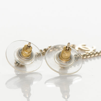 Chanel CC Long Drop Earrings Gold 3 of 3