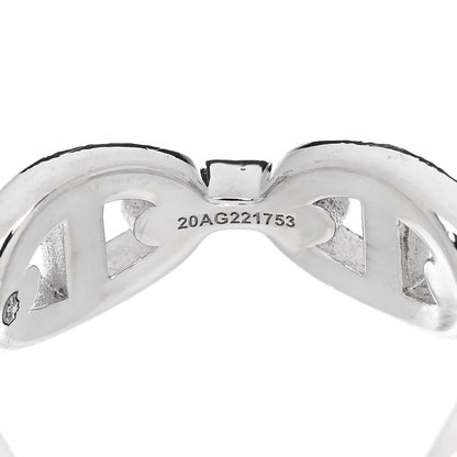 Hermes Sterling Silver PM Chaine d'Ancre Enchainee Band Ring 54 6.75 8 of 9