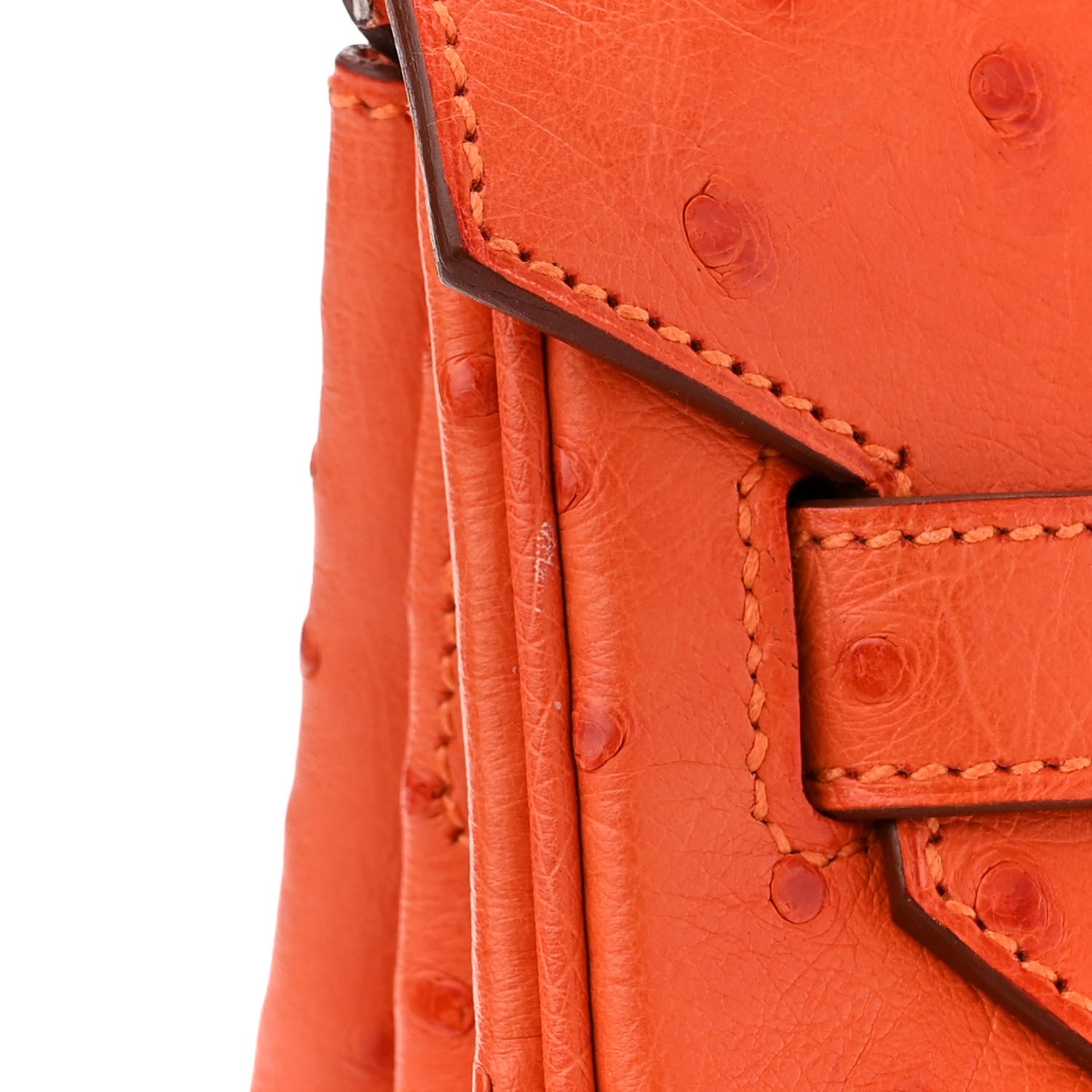 Hermes Ostrich Birkin 30 Orange 10 of 11