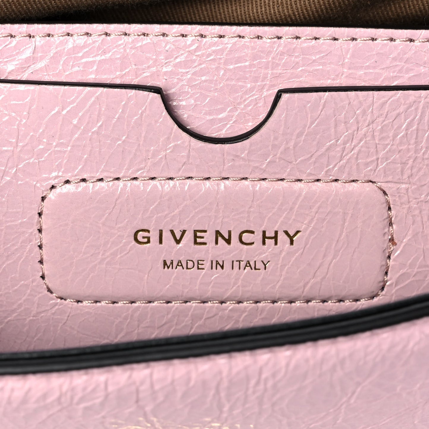 Creased Patent Calfskin Small ID Flap Pink