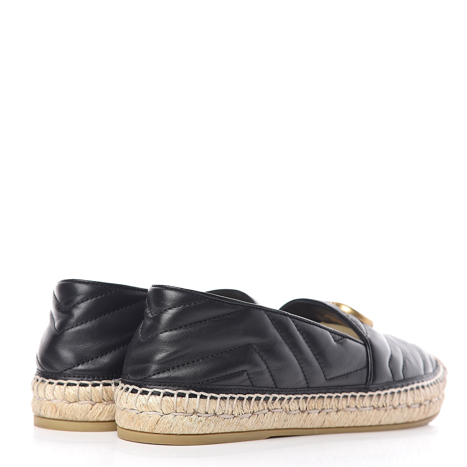 Gucci Nappa Matelasse GG Marmont Espadrilles 39 Black 4 of 11