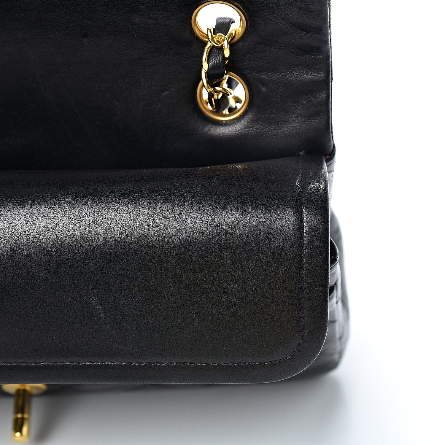Chanel Lambskin Quilted Medium Double Flap Black 13 of 17