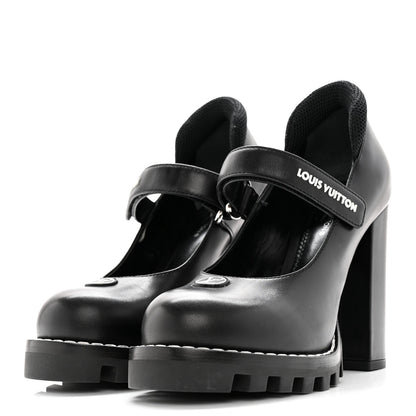 Louis Vuitton Calfskin Star Trail Ankle Pumps 36 Black 3 of 13