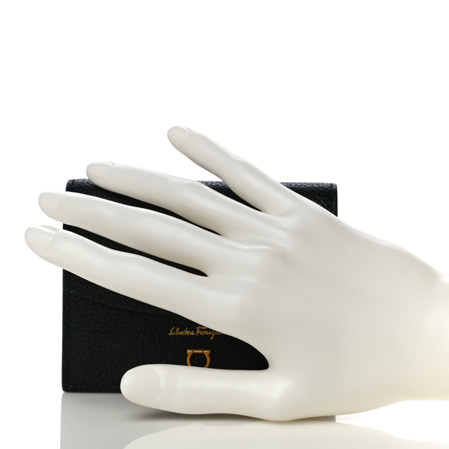 Grained Calfskin Gancini Wallet Black