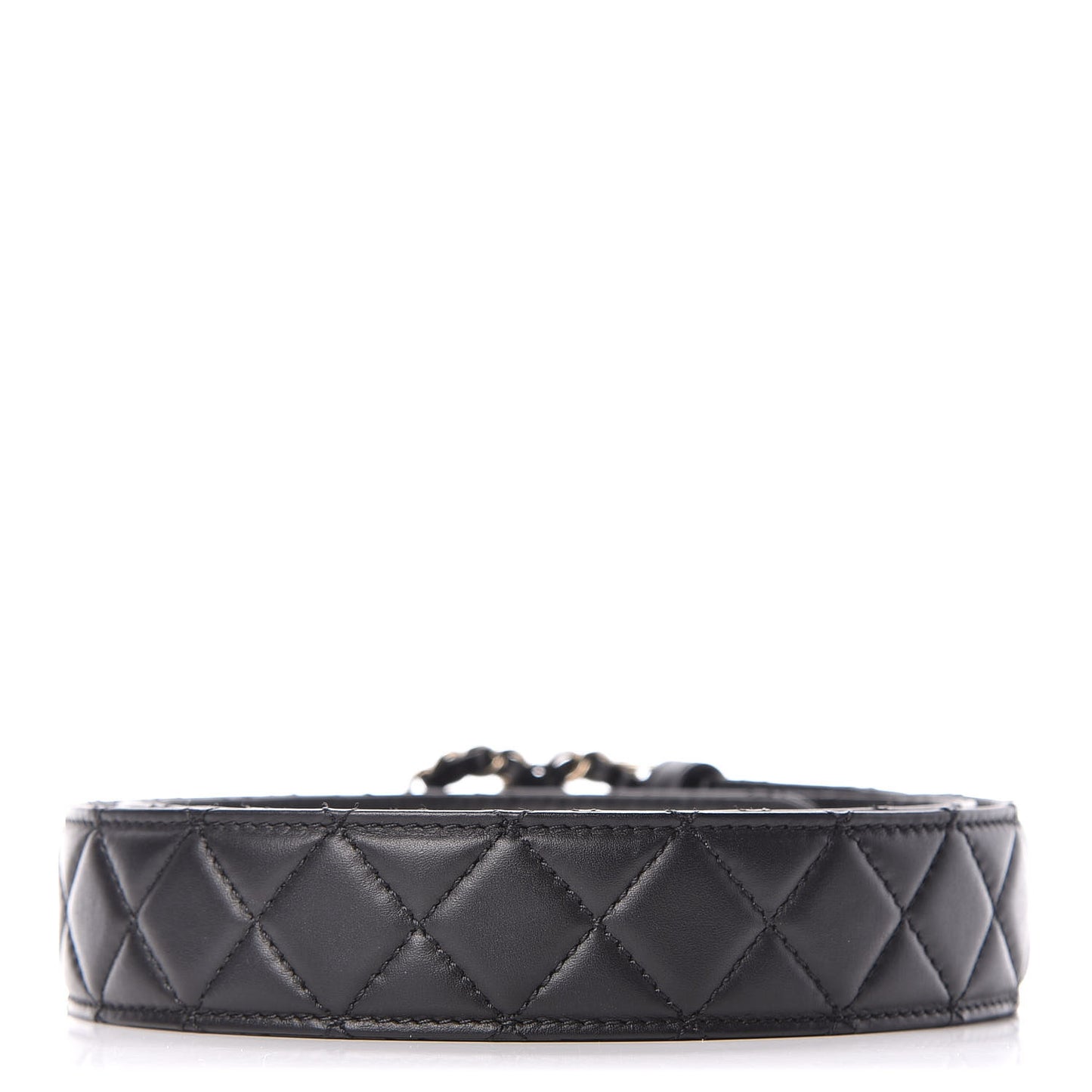 Lambskin Quilted CC Chain Belt 85 34 Black
