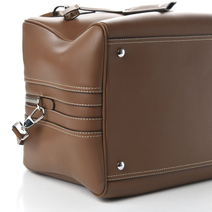 Burberry Smooth Calfskin Medium Cube Bowling Bag Malt Brown 6 of 9