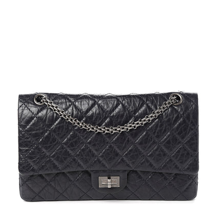 Chanel Aged Calfskin Quilted 2.55 Reissue 226 Flap Navy Blue 1 of 9