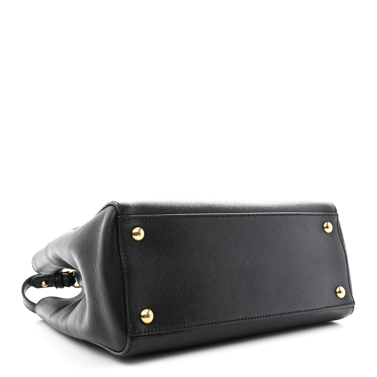 Fendi Vitello Dolce Century Petite 2Jours Tote Black 4 of 11