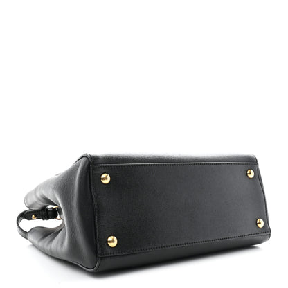 Fendi Vitello Dolce Century Petite 2Jours Tote Black 4 of 11