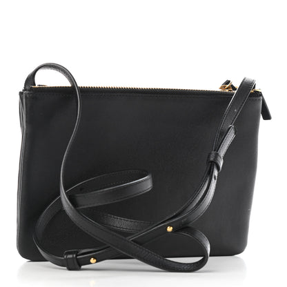 Celine Lambskin Small Trio Crossbody Bag Black 2 of 4