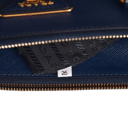 Prada Saffiano Large Galleria Double Zip Tote Bluette 7 of 15