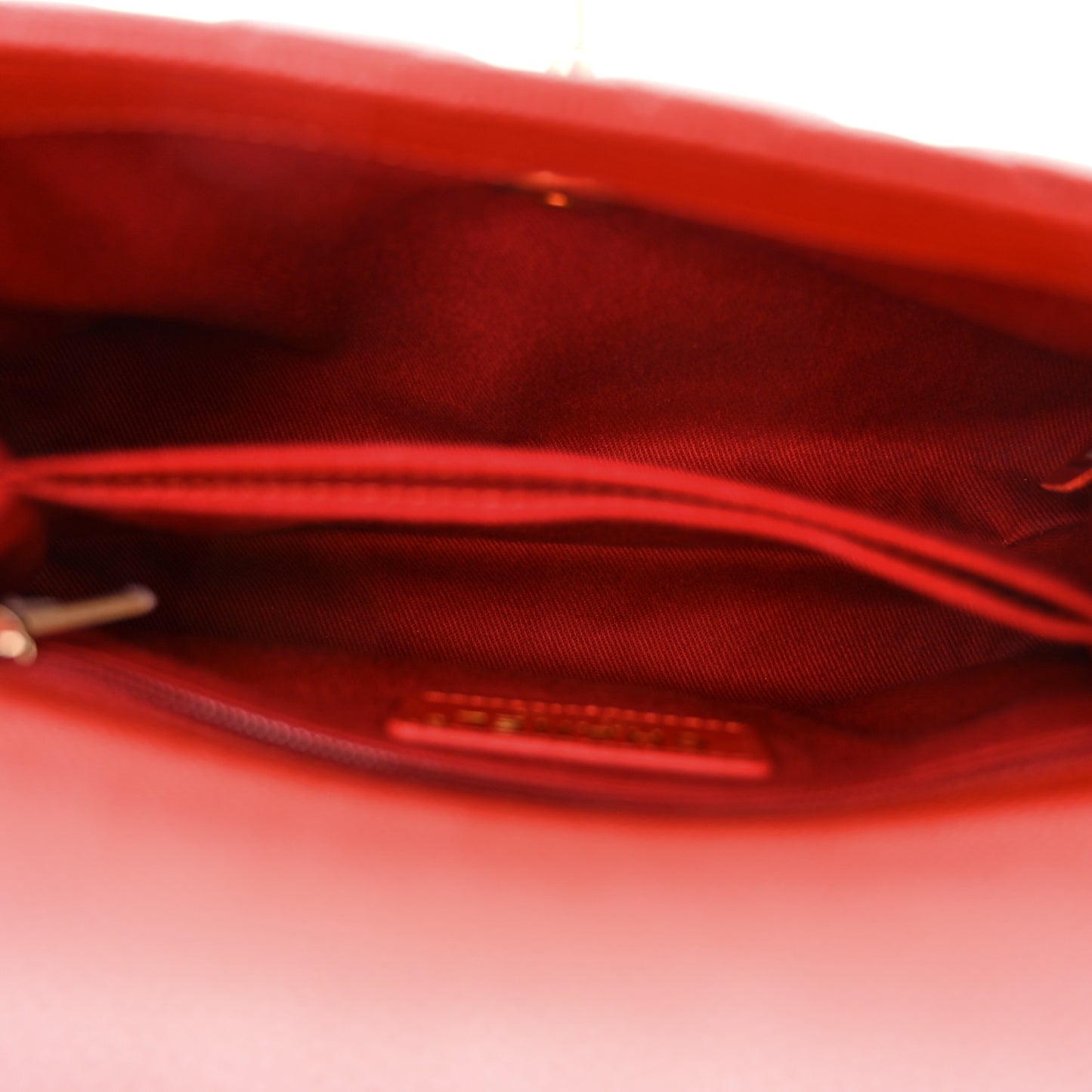 Caviar Lizard Embossed Quilted Mini Coco Handle Flap Red