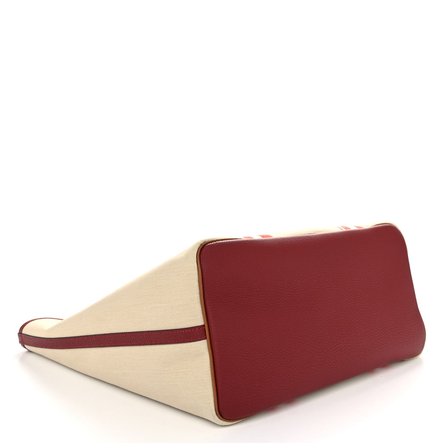 Canvas Taurillon Clemence Pursangle Tote Beton Gold Rouge H Capucine Beton