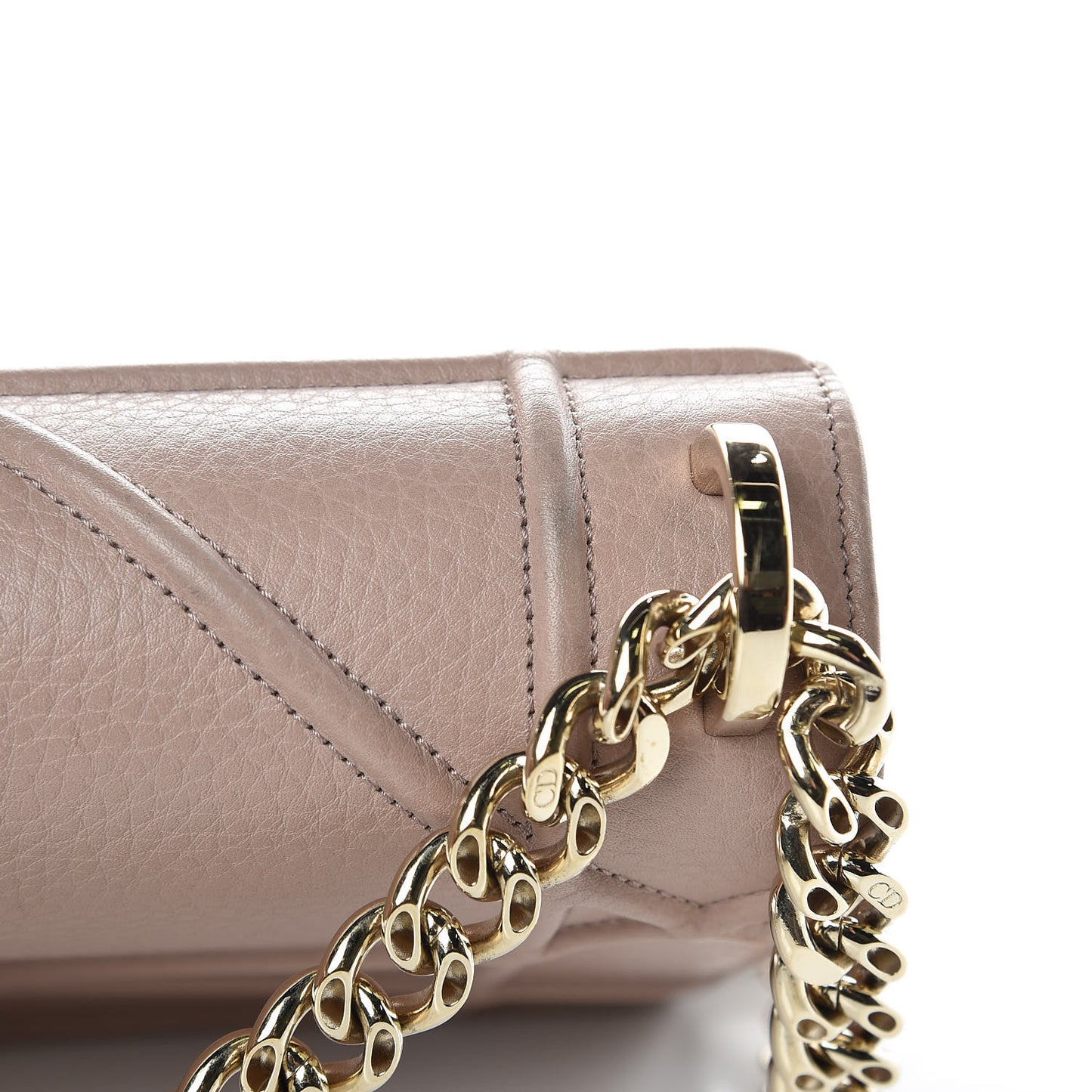 Grained Calfskin Medium Diorama Flap Bag Nude