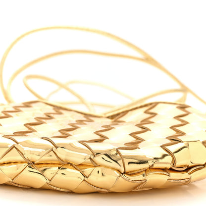 Bottega Veneta Mirror Laminated Nappa Intrecciato Mini Sardine Bag Gold 9 of 9