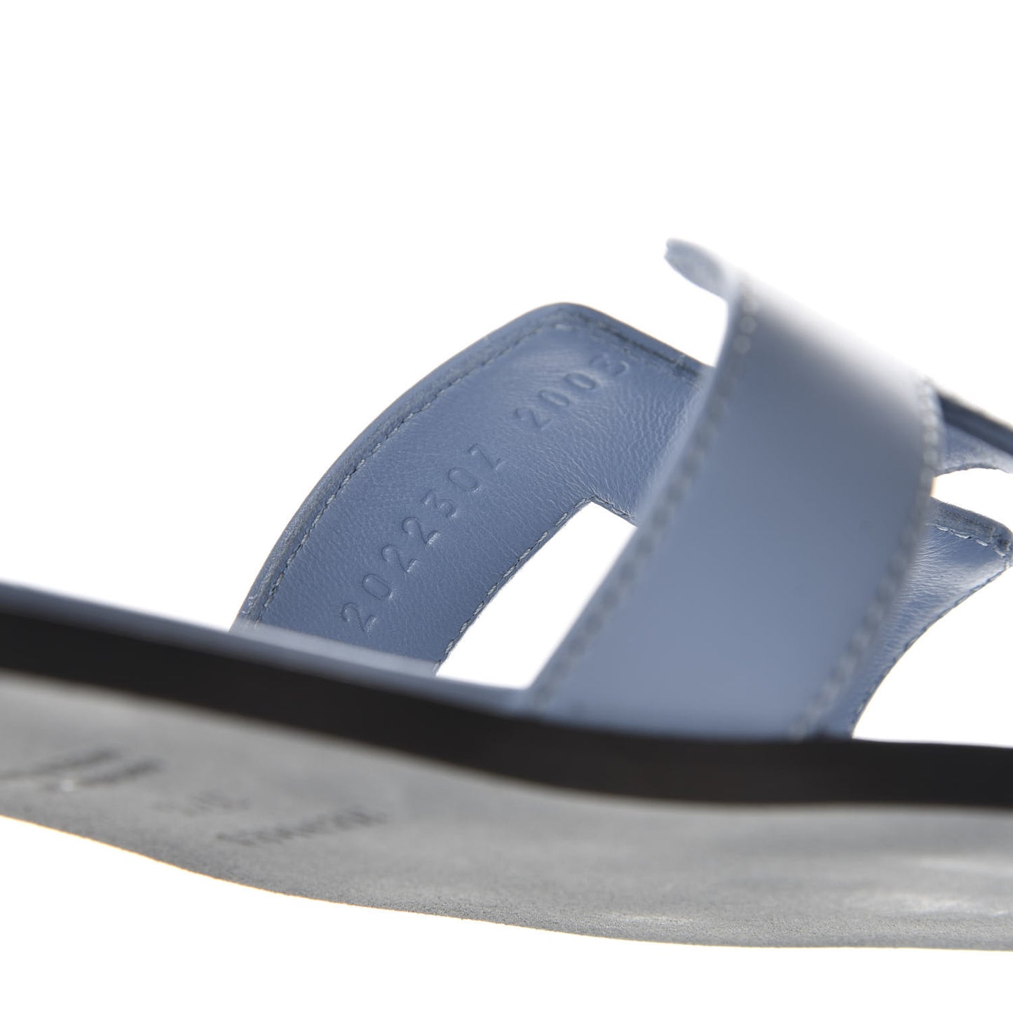 Calfskin Oran Sandals 37.5 Bleu Bleuet