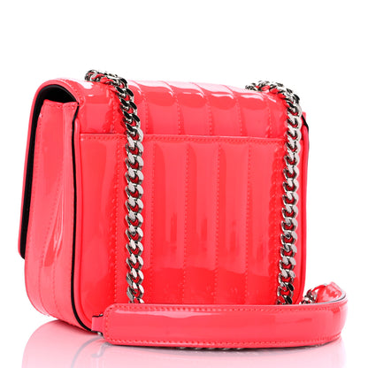 Saint Laurent Patent Calfskin Matelasse Monogram Small Vicky Chain Bag Neon Pink 3 of 14
