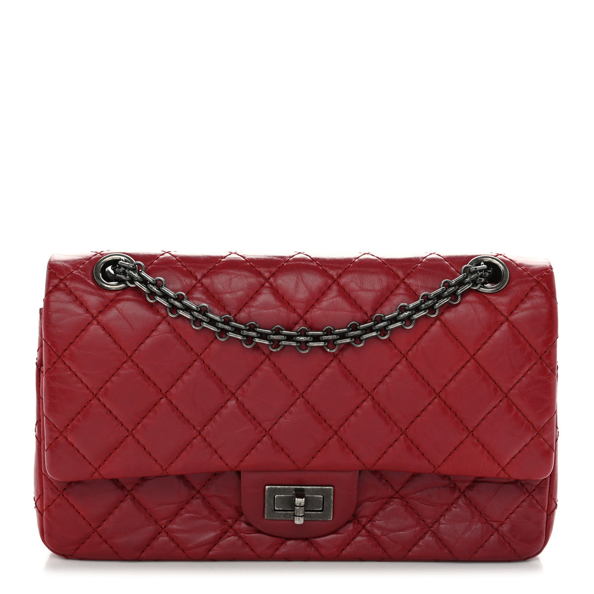 Chanel Aged Calfskin Quilted 2.55 Reissue 225 Flap Red 1 of 10