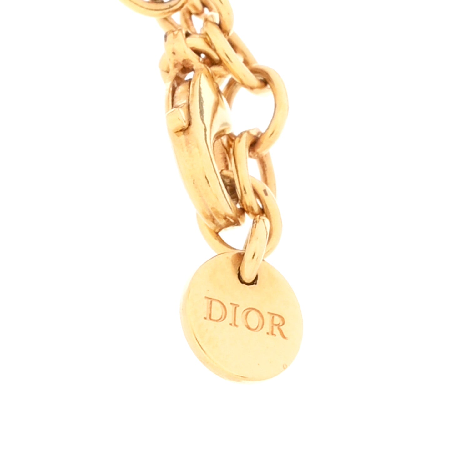 Christian Dior Crystal CD Bracelet Gold 4 of 5