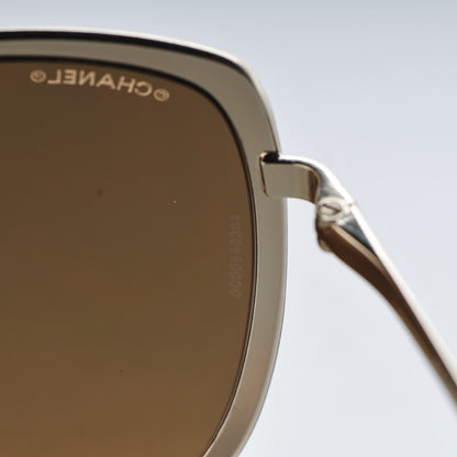 Chanel Metal Pilot Summer Sunglasses 4224 Gold 8 of 8