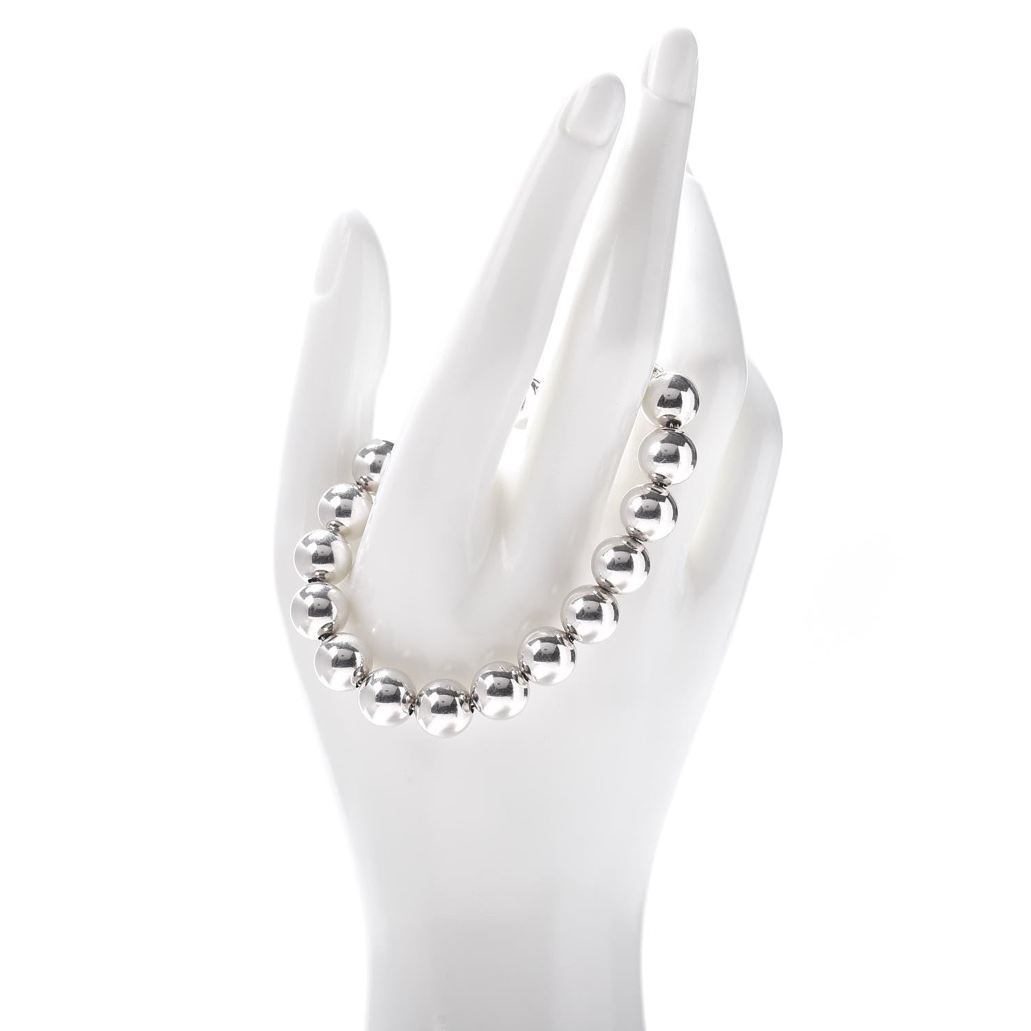 Tiffany Sterling Silver 10mm HardWear Ball Bracelet 2 of 4