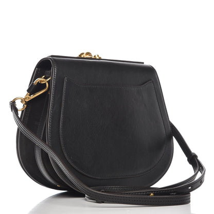 Chloe Calfskin Suede Medium Nile Bracelet Bag Black 3 of 11