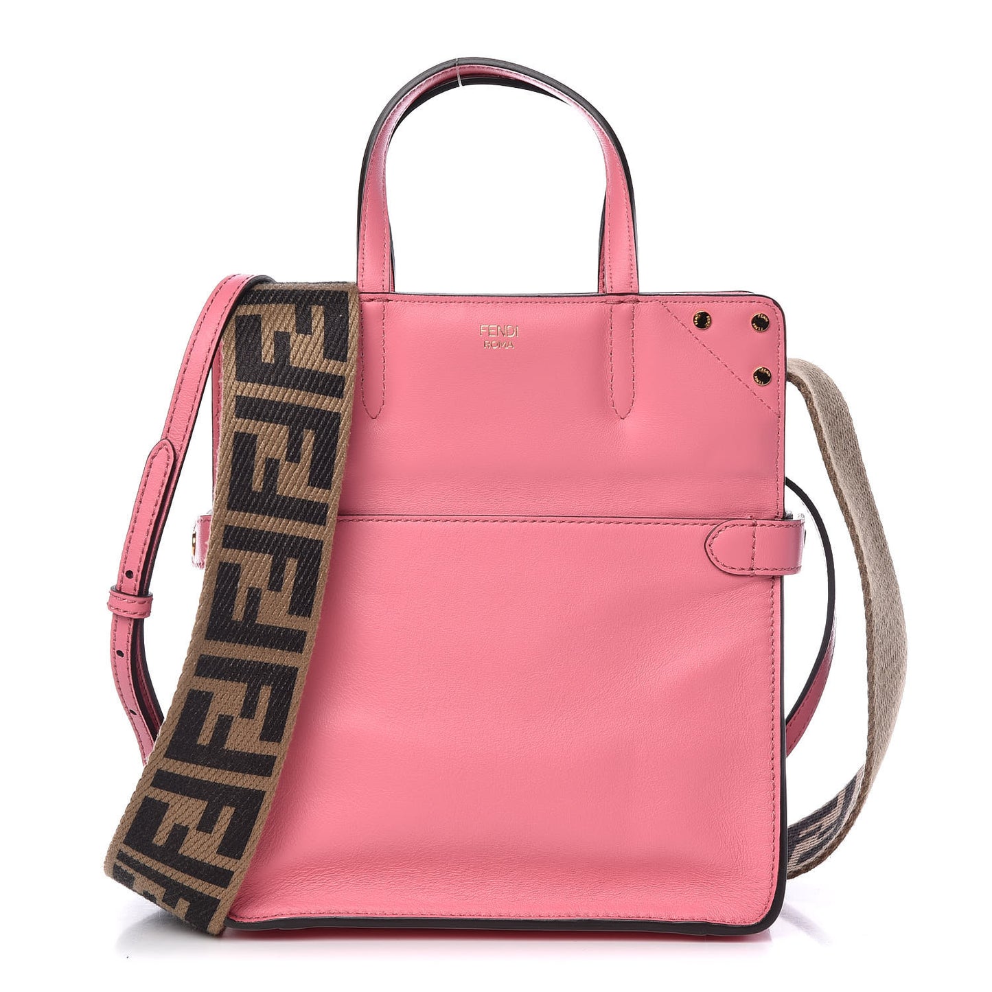 Vitello Grace Matte Small Flip Tote Pink