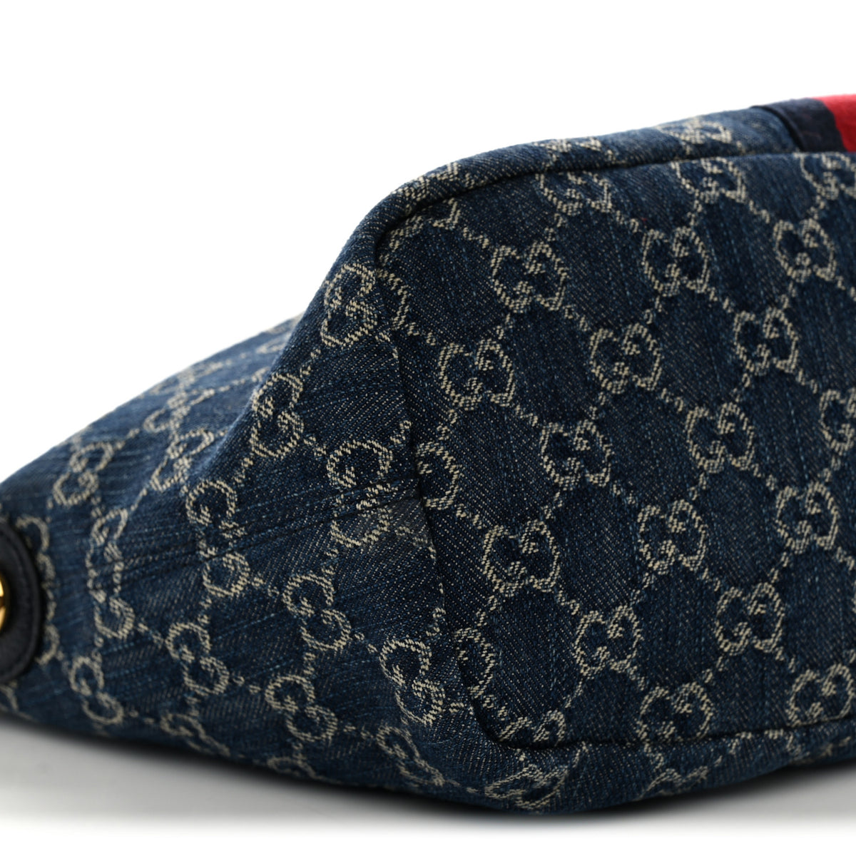 Denim GG Monogram Web Medium Vanity Blue