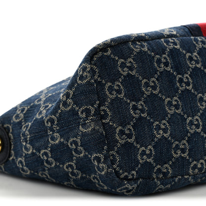 Gucci Denim GG Monogram Web Medium Vanity Blue 9 of 10