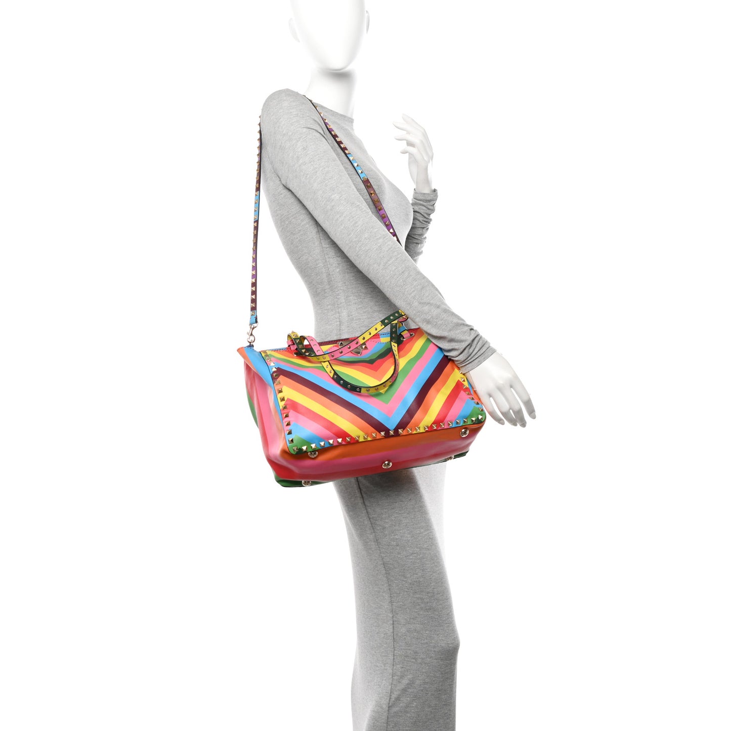 Vitello 1973 Medium Rockstud Tote Multicolor