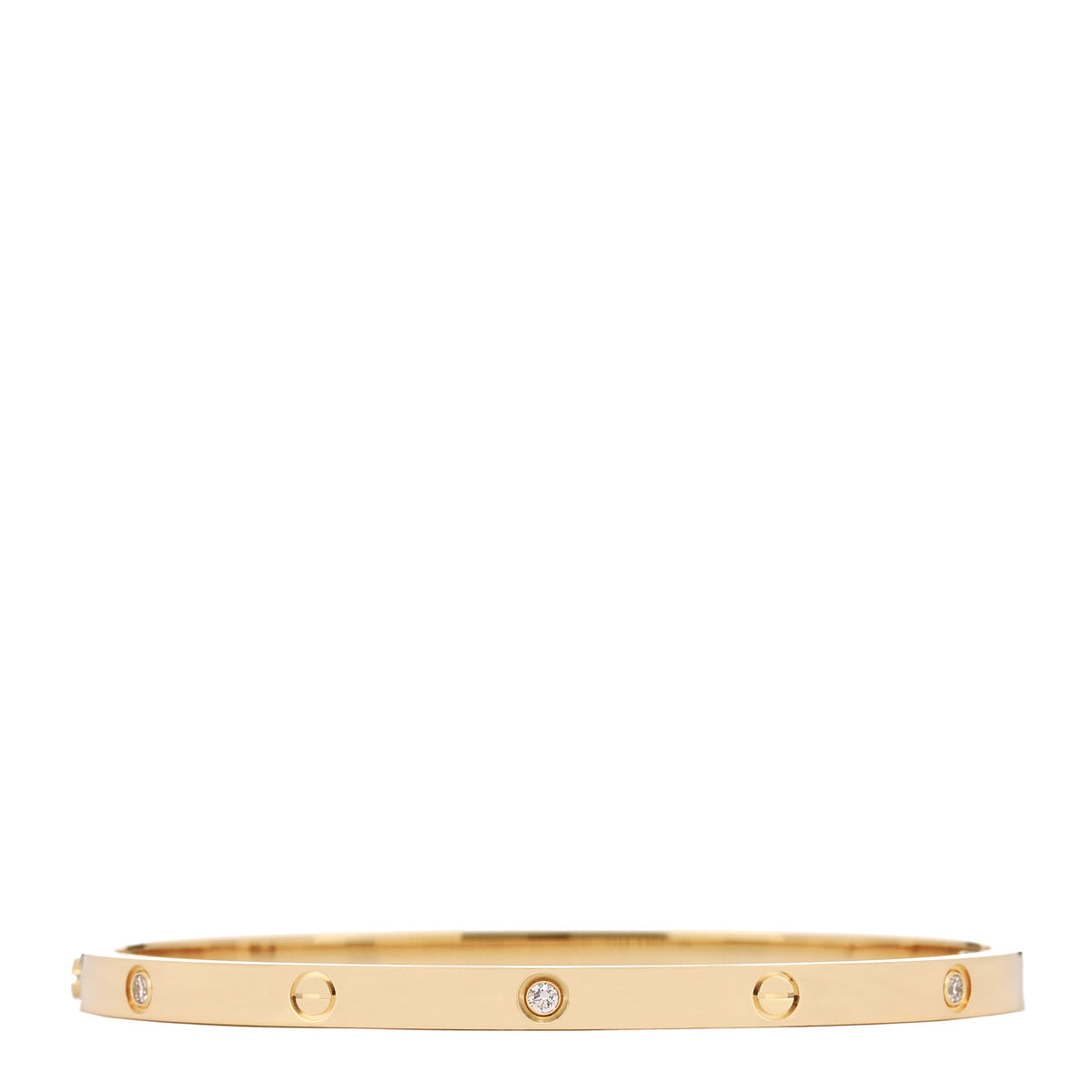 Cartier 18K Yellow Gold 6 Diamond Small LOVE Bracelet 16 2 of 7