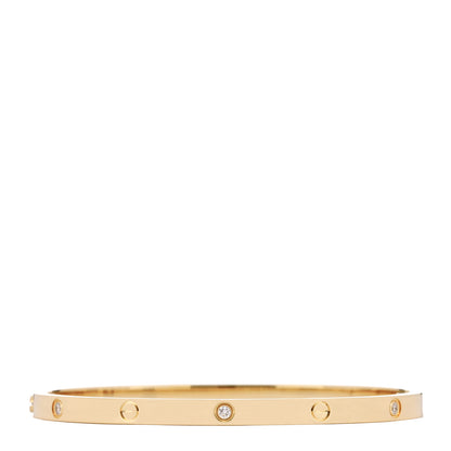 Cartier 18K Yellow Gold 6 Diamond Small LOVE Bracelet 16 2 of 7