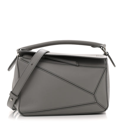 Loewe Soft Grained Calfskin Small Puzzle Bag Pearl Grey 1 of 11