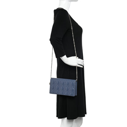 Christian Dior Patent Cannage Lady Dior Convertible Clutch Cloud Blue 2 of 12