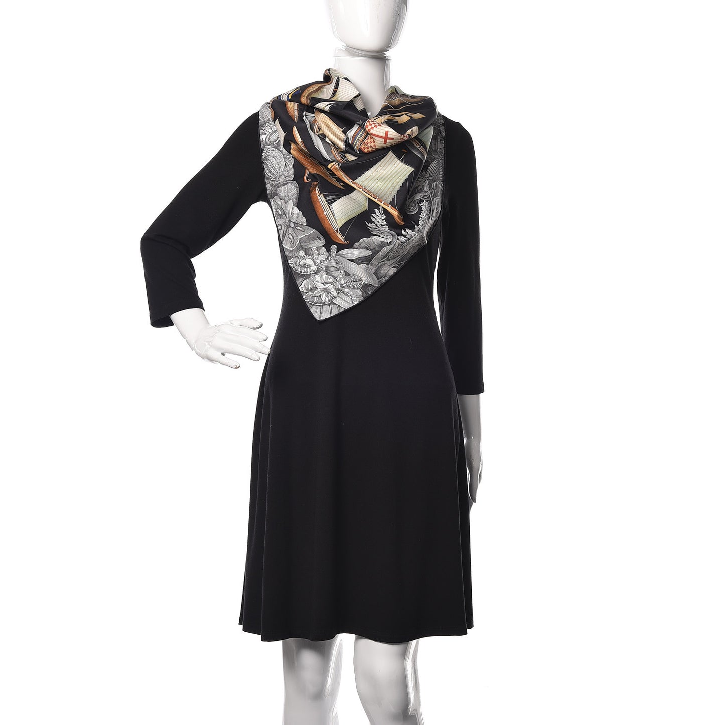 Silk Tous Les Bateaux Du Monde Scarf 90 Black Gris Marron