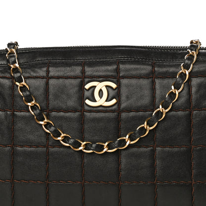 Chanel Lambskin Quilted Chocolate Bar Camera Case Black 7 of 18